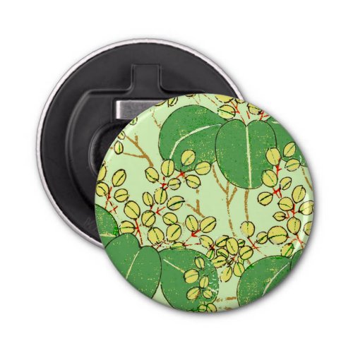 Japanese Leaf Floral Botanical Art Pattern Bottle Opener