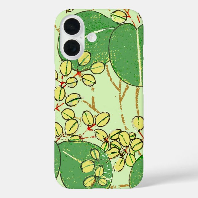 Japanese Leaf Floral Botanical Art Pattern Case-Mate iPhone Case (Back)