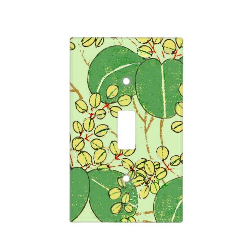 Japanese Leaf Floral Botanical Art Pattern Light Switch Cover