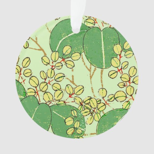 Japanese Leaf Floral Botanical Art Pattern Ornament