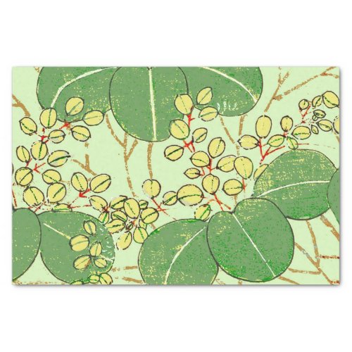 Japanese Leaf Floral Botanical Art Pattern Tissue Paper