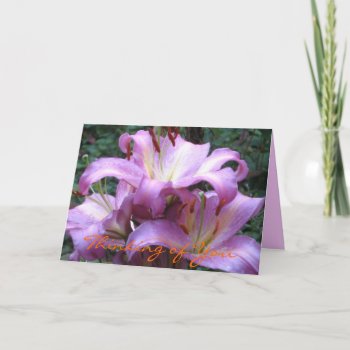 Japanese Lilies Card by ggbythebay at Zazzle