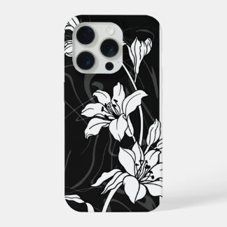 Japanese lily classic illustration iPhone 15 pro case