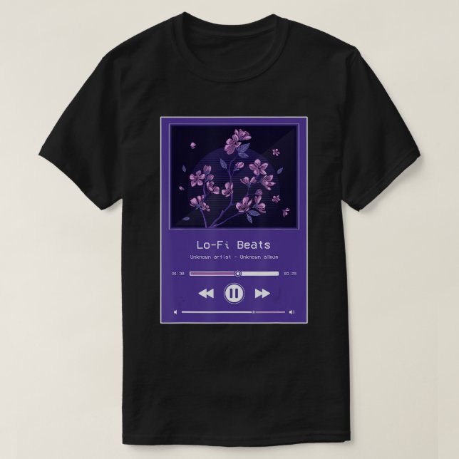 Japanese Lofi Esthetic Sakura Cherry Blossom Flow T-Shirt (Design Front)