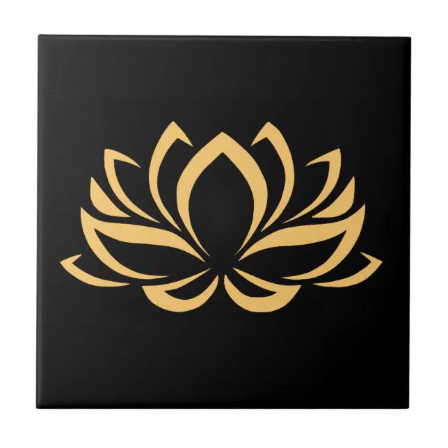 Japanese Lotus Flower Blossom Ceramic Tile | Zazzle