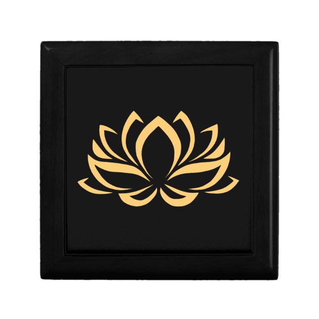 Japanese Lotus Flower Blossom Jewelry Box (Front)