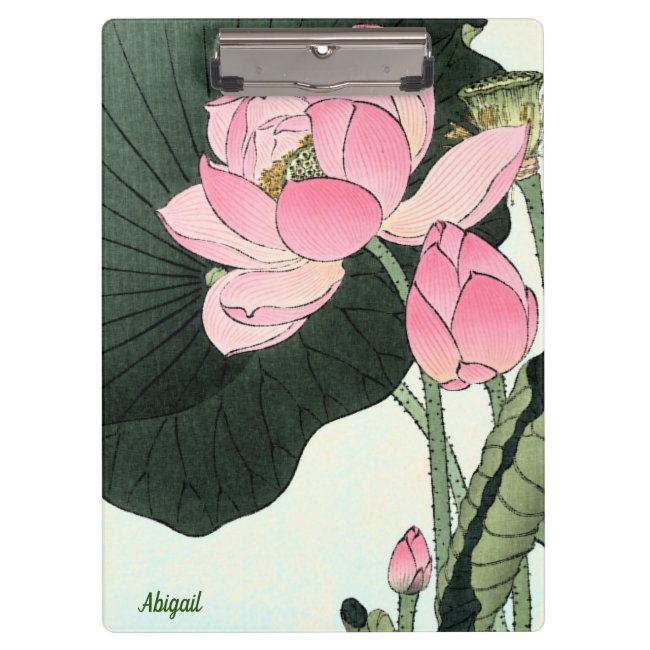 Japanese Lotus Flower - Vintage Fine Art