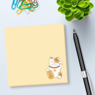 Japanese Lucky Calico Cat, Maneki Neko Post-it Notes