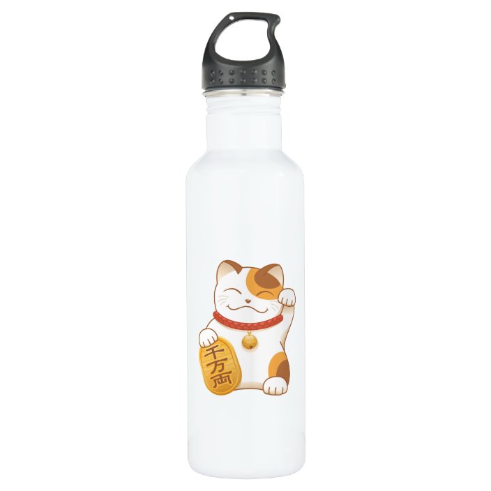 lucky cat water bottle