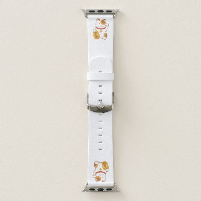 Japanese Lucky Cat, Calico Maneki Neko Apple Watch Band (Band)