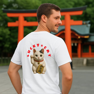 Japanese Lucky Cat Charm T-Shirt