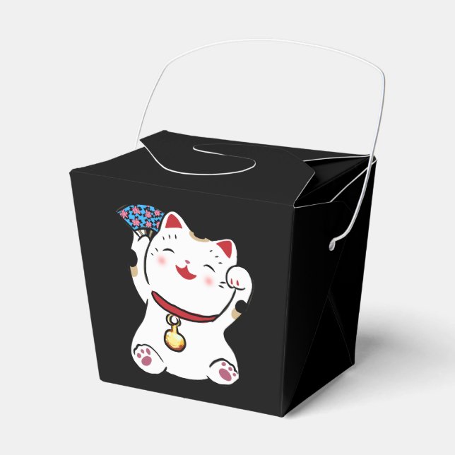 Japanese lucky cat Favor box (Front Side)