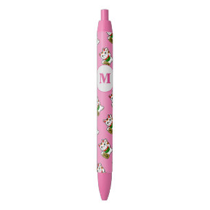 Japanese Lucky Cat Monogram Pen