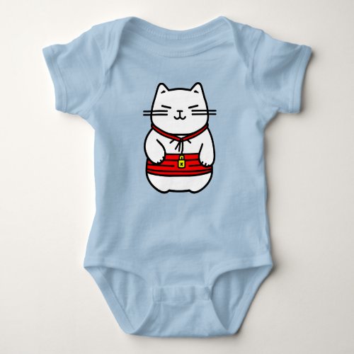 Japanese Lucky Cat or Maneki_Neko Baby Bodysuit