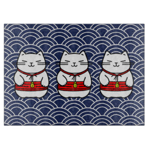 Japanese Lucky Cat or Maneki-Neko Cutting Board