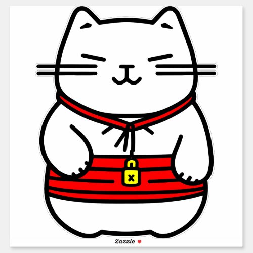 Japanese Lucky Cat or Maneki_Neko Sticker