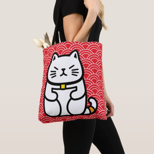 Japanese Lucky Cat or Maneki_Neko Tote Bag