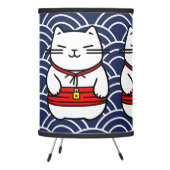 Japanese Lucky Cat or Maneki-Neko Tripod Lamp (Left)