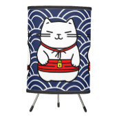 Japanese Lucky Cat or Maneki-Neko Tripod Lamp (Front)
