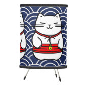 Japanese Lucky Cat or Maneki-Neko Tripod Lamp (Right)