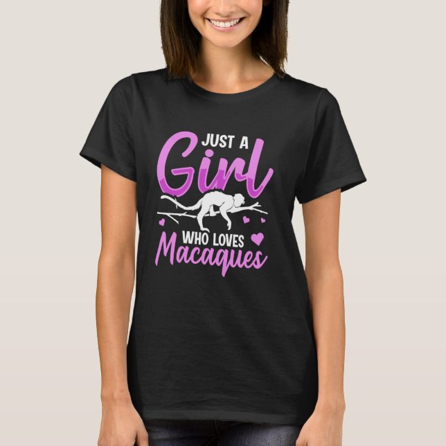 Japanese Macaque Monkey Design for a Macaque exper T-Shirt (Front)