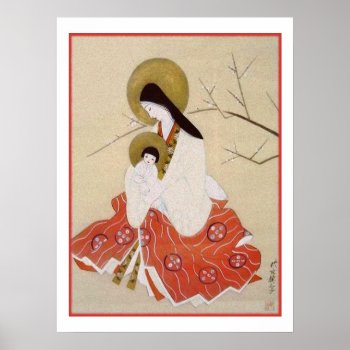 Japanese Madonna And Child Vintage Poster by Christian_Faith at Zazzle