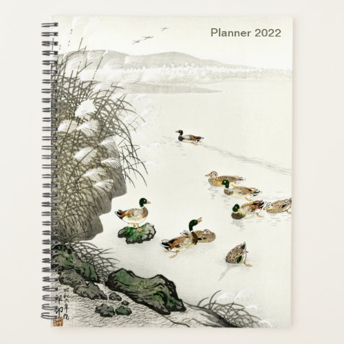 Japanese Mallard Ducks in the Water by Ohara Koson Planner