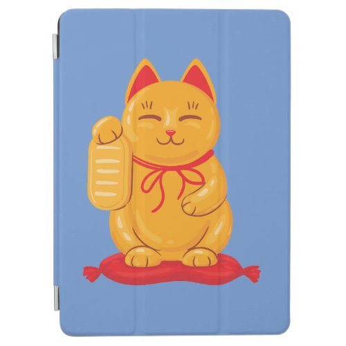 Japanese Maneki Neko Gold Cat Symbol of Wealth iPad Air Cover