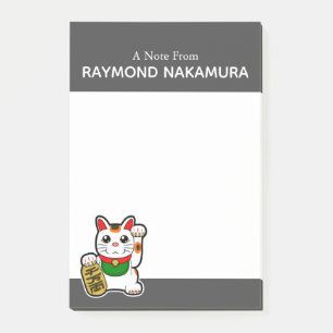 Japanese "Maneki Neko" Lucky Cat Post-it Notes