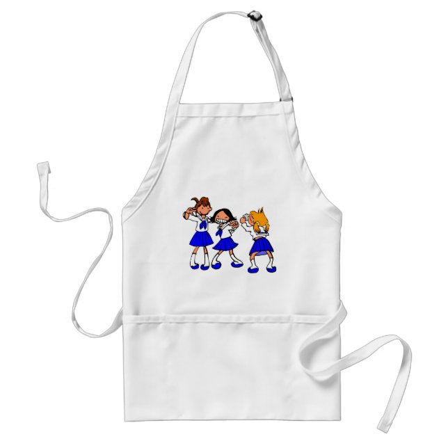 Japanese MANGA high-school girls Adult Apron (Front)