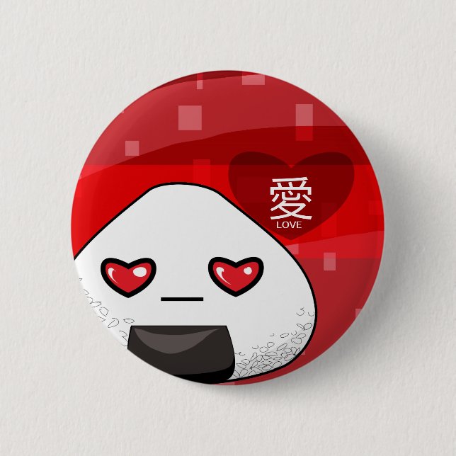 Japanese Manga Mascot Button (Front)