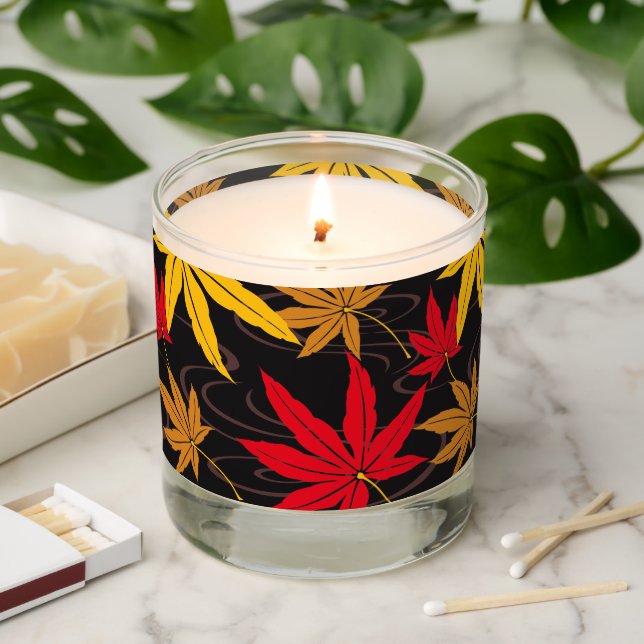 JAPANESE MAPLE (BLACK) SCENTED CANDLE (Lit)