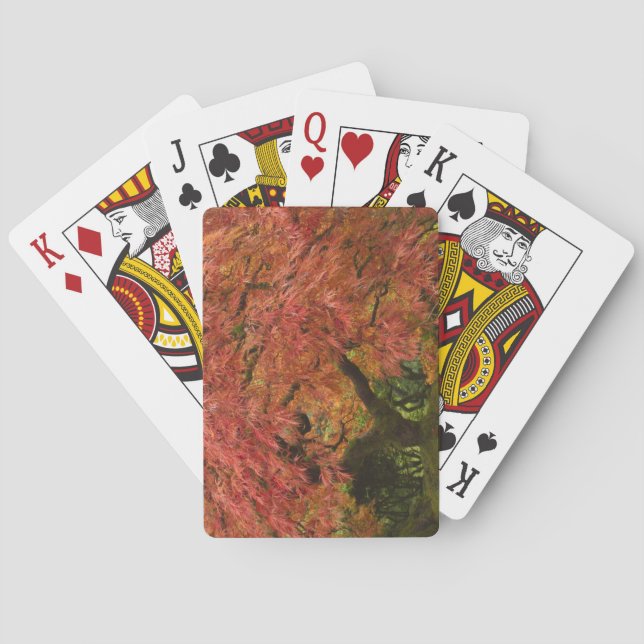 Japanese maple in case color poker cards (Back)