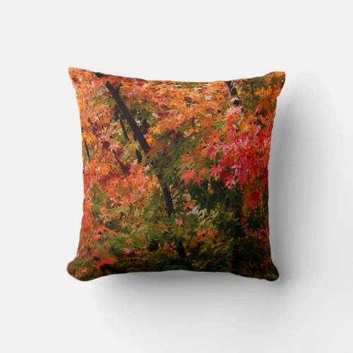 Japanese Maple in Fall Throw Pillow