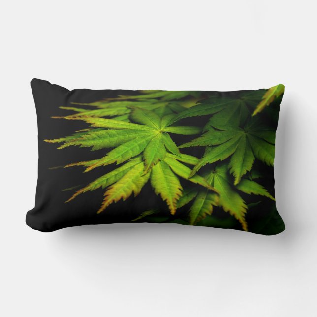 Japanese Maple in Spring Lumbar Pillow (Front)