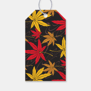 JAPANESE MAPLE LEAF (BLACK) GIFT TAGS