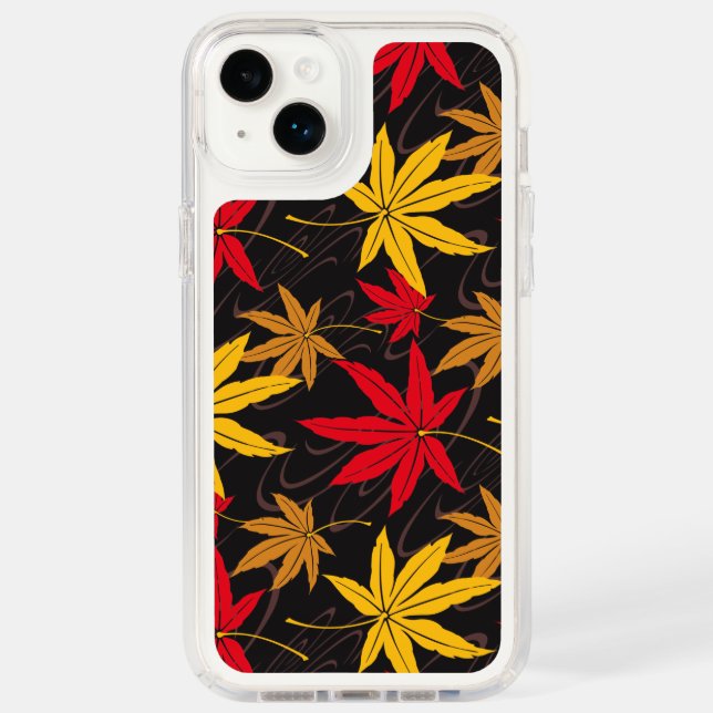 JAPANESE MAPLE LEAF (BLACK) SPECK iPhone CASE (Front)