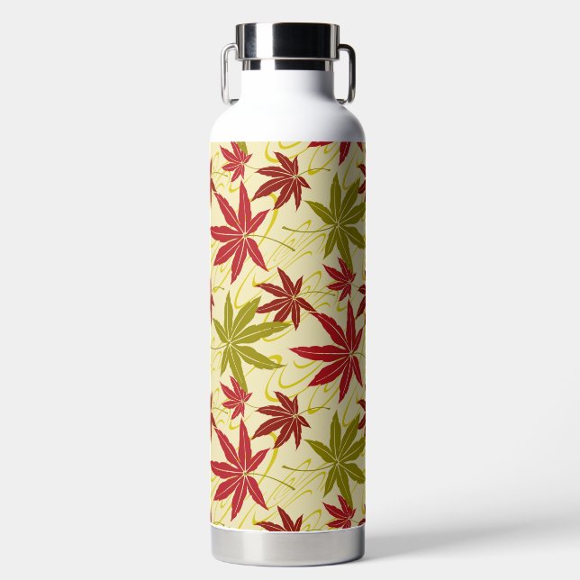 JAPANESE MAPLE LEAF (CREME) WATER BOTTLE (Front)