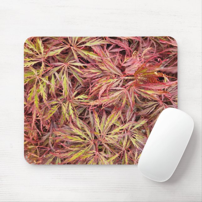 Japanese Maple Leaf Mouse Pad (With Mouse)
