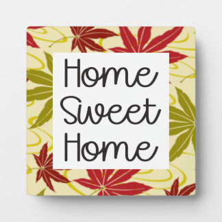 JAPANESE MAPLE LEAF PATTERN IN CREME- HOME PLAQUE