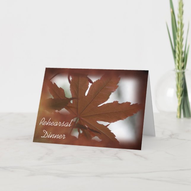 Japanese Maple Leaf Rehearsal Dinner Invitation (Front)