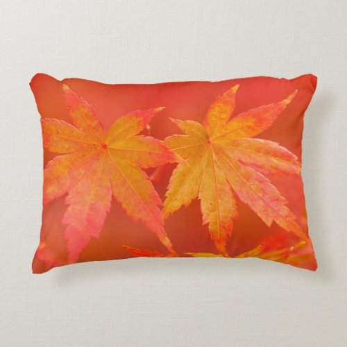 Japanese Maple Leaves Accent Pillow