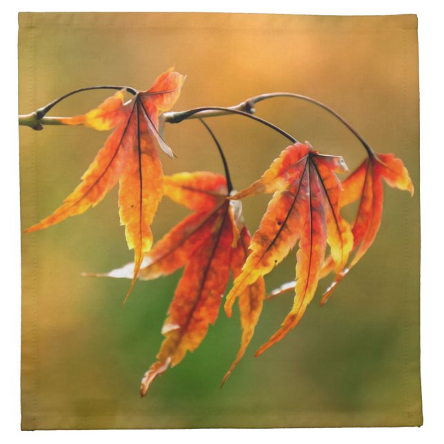 Japanese Maple Leaves Cloth Napkin (Front)