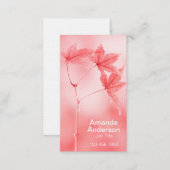 Japanese Maple Leaves in Red Business Card (Front/Back)