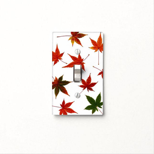 Japanese Maple Leaves Light Switch Cover (In Situ)