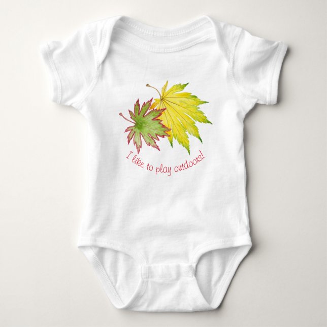 Japanese Maple on a Baby Bodysuit (Front)