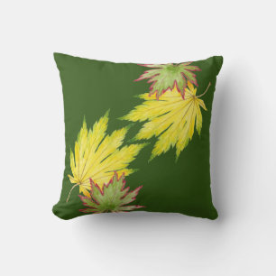 Japanese Maple on a Throw Pillow
