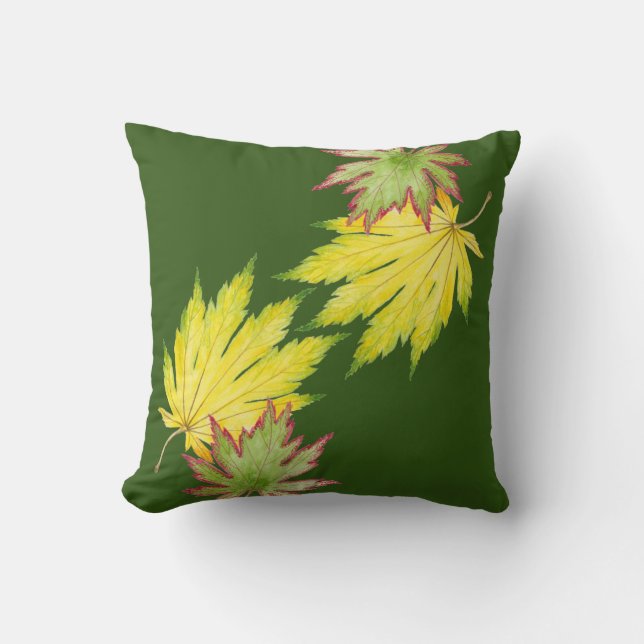 Japanese Maple on a Throw Pillow (Front)
