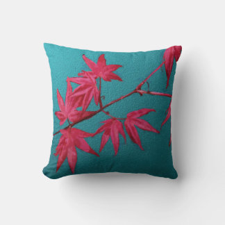 Japanese maple throw pillow