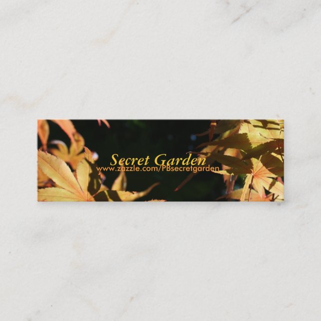 Japanese Maples 2 Floral Photography Mini Business Card (Front)